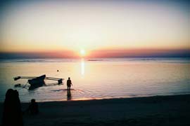 Coucher de soleil, île aux Nattes