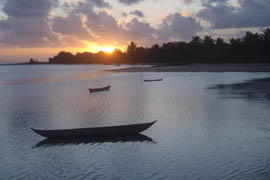 Coucher de soleil, île aux Nattes